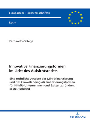 cover image of Innovative Finanzierungsformen im Licht des Aufsichtsrechts